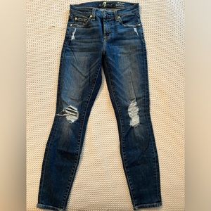 7 For All Mankind Skinny Ankle Jeans, Size 24